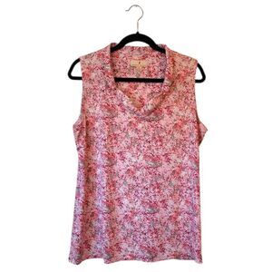 Sport Haley Women's Pink Red Dot Print Golf Top Size XL